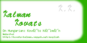 kalman kovats business card